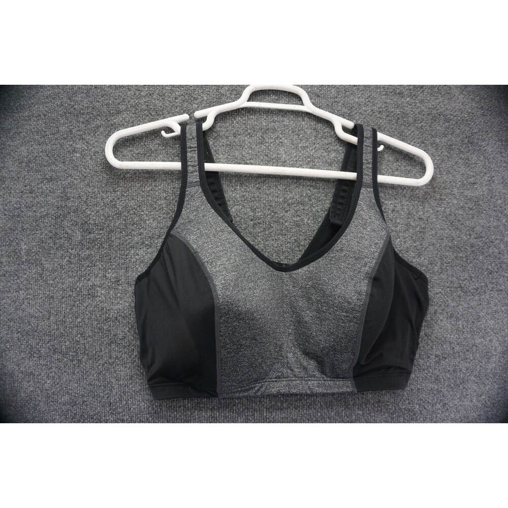 Livi Active Sports Bra Size 44 DDD Gray Black Molded Underwire